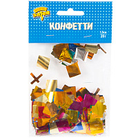 Многоцветное Ассорти Конфетти фольга Квадраты ассорти, 1,5см 1501-4946