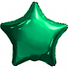 Зеленая Шар Звезда 18" Металл Green 1204-1181