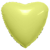Желтая Р Б/РИС СЕРДЦЕ 18" Сатин Lemon 1204-1249