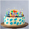 Свечи для торта 12шт + Табличка Шары СДР