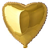 Золотая Шарик без рисунка 4" сердце Gold 1204-0071