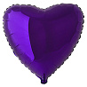 Фиолетовая Шарик Сердце 45см, Violet 1204-0087