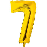 Цифры и числа Шар цифра "7", 66см Gold 1207-3674