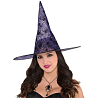 Вечеринка Хэллоуин Шляпа HWN Ведьма Паутина фиолетовая 1501-4431