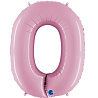 Шар цифра "0", 101см Пастель Pink
