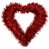 Горячие сердца! Сердце мишура подвесное красное 44см 1505-1945
