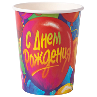 День рождения Шары Стакан бум С ДР Шары 250мл 6шт/G 1502-6270
