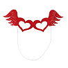 Валентинов День Маска Сердца с крыльями красные блеск 1501-6234