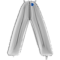 Буквы Шар буква "Л", 66см Silver 1207-3787