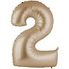 Цифры и числа Шар цифра "2" 101см, кремовый Сатин 1207-4663