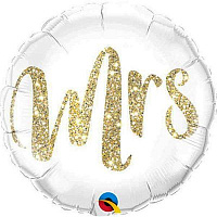 Love Бриллиант Шарик 45см MRS Глиттер золото 1202-2715