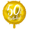Юбилей Шар 45см Happy Birthday 50th Gold 1202-3507