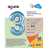 Р ЦИФРА 3  40" Металлик Cool Blue