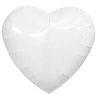 Белая Р Б/РИС СЕРДЦЕ 36" Пастель White 1204-1410