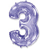Цифры и числа Шар цифра 3 101см Lilac 1207-4737
