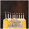 Свечи для торта+табличка С днем рождения