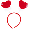 Новый год Ободок Сердца красные со снежинкой 1501-6733