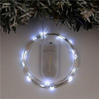 Новый год Нить светодиодная 2м 20 LED белая 2008-6618