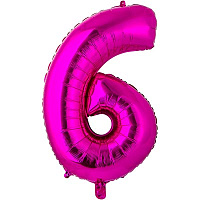 Цифры и числа Шар цифра "6", 66см Fuchsia 1207-3693