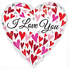 Я тебя люблю! Шар ДЖАМБО I Love You Водопад сердец 1203-0530