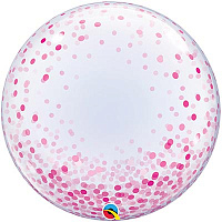 Розовая Шар BUBBLE DECO 61см Конфетти розовое 1202-2751