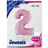 Цифры и числа Шар цифра "2", 101см Пастель Pink 1207-3329