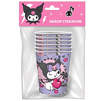 Аниме Бумажные стаканы Kuromi (Куроми) 6шт 1502-6533