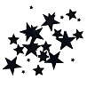 Черная Конфетти Звезды черные, 70 гр 1501-3402
