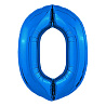 Цифры и числа Шар цифра "0", 101см Металлик Blue 1207-5021