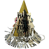 Новый год Колпак мини HNY с бахромой блеск асс 1501-2627