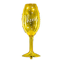 Голливуд Шар фигура Бокал CHEERS Gold 1207-4382