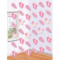 Любимая Дочка Гирлянда вертик BABY GIRL, 6 штук 1505-1376