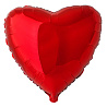 Красная Шарик 18" сердце металлик Red 1204-0085