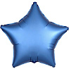 Синяя Шар Звезда 45см Сатин Azure 1204-0790