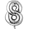 Цифры и числа Шар цифра "8", 66см Silver 1207-3665