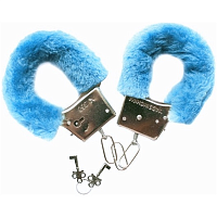 Девичник Glamour party Наручники меховые синие 2001-9889