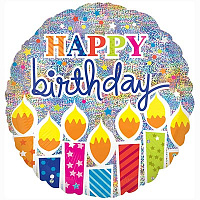 Happy Birthday Шар ДЖАМБО Happy Birthday Свечи 1203-0440