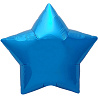 Синяя Шар Звезда 76см Металлик Blue 1204-1112