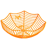 Вечеринка Хэллоуин Конфетница Паутина оранж пластик 28х8смG 1501-6615