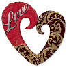 Горячие сердца! Шар-фигура ILY Сердце Дамасское, 76 см 1207-1351