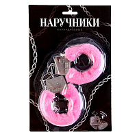 Девичник Glamour party Наручники меховые розовые 2001-6769