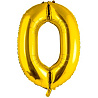 Цифры и числа Шар цифра "0", 101см Gold 1207-2771