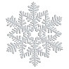 Снежинка Снежинка пластик блеск серебряная 16см 1501-3338