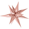 Розовое Золото Шар 3D ЗВЕЗДА 64см Составная Rose Gold 1209-0443