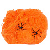 Вечеринка Хэллоуин Паутина оранжевая с 2 пауками 1х1м 1501-5021