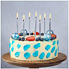Свечи для торта Серебряные 10см 12шт