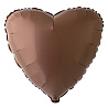 Шоколад Шар сердце 45см Сатин Сocoa 1204-1221