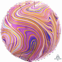 Мрамор Шар 45см Круг Мрамор Purple 1204-1038