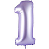 Цифры и числа Шар цифра "1", 102см Сатин Lilac 1207-5742