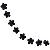  Гирлянда на нитке Цветочки черная 2,2м 2001-6620